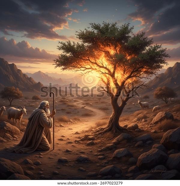 Moses and the burning bush
